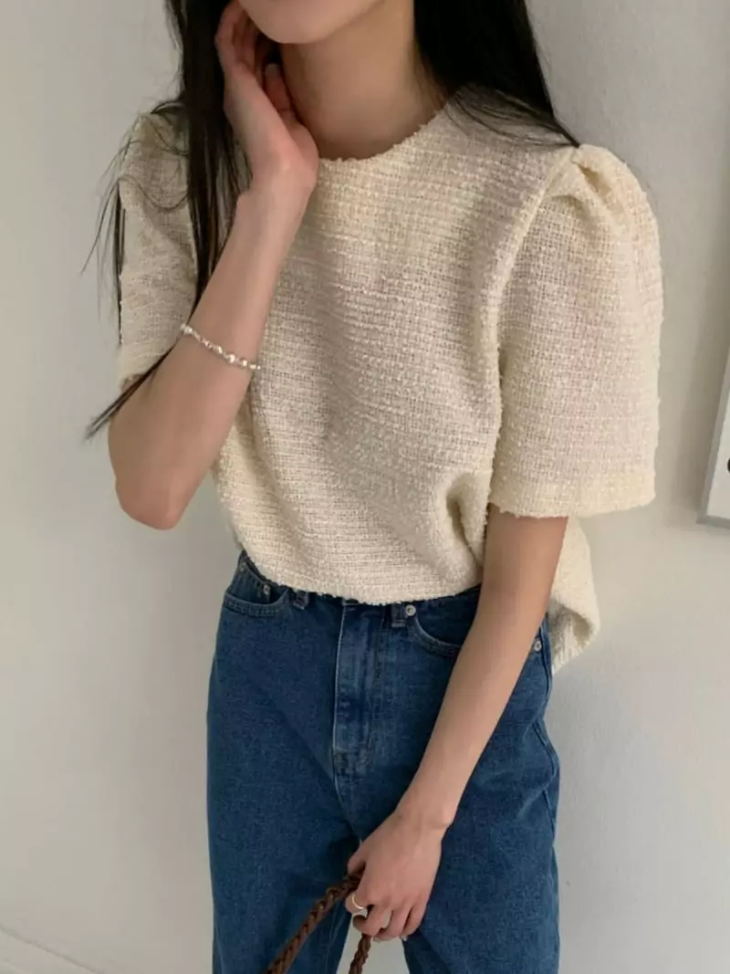 As Thought - Korean Women Fashion - #thatsdarling - Twid Blouse - 10