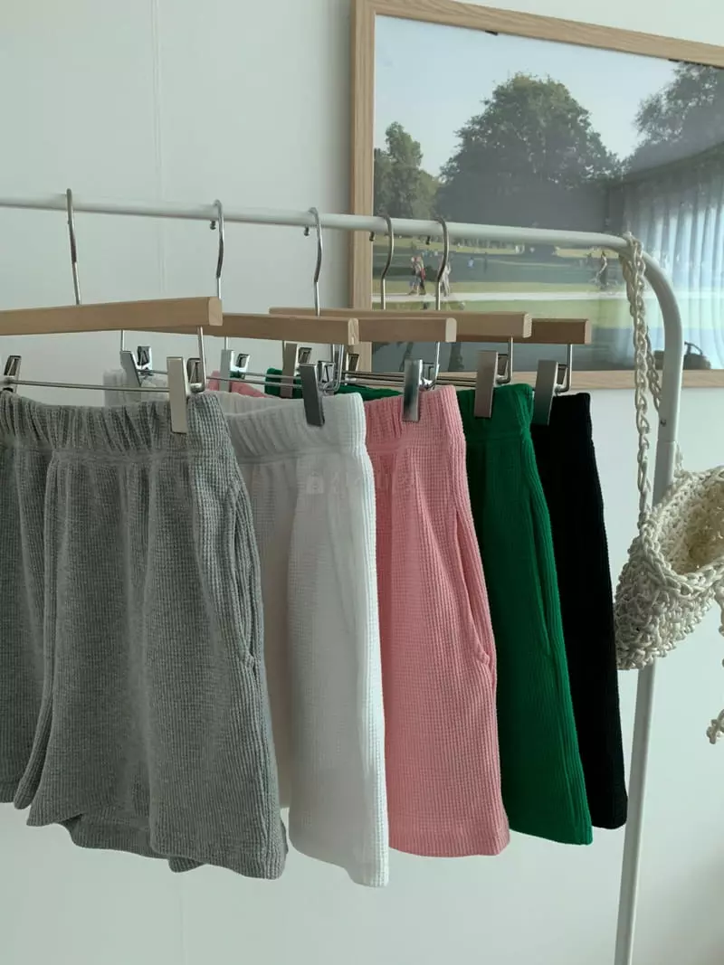 As Thought - Korean Women Fashion - #thelittlethings - Happy Waffle Shorts - 3