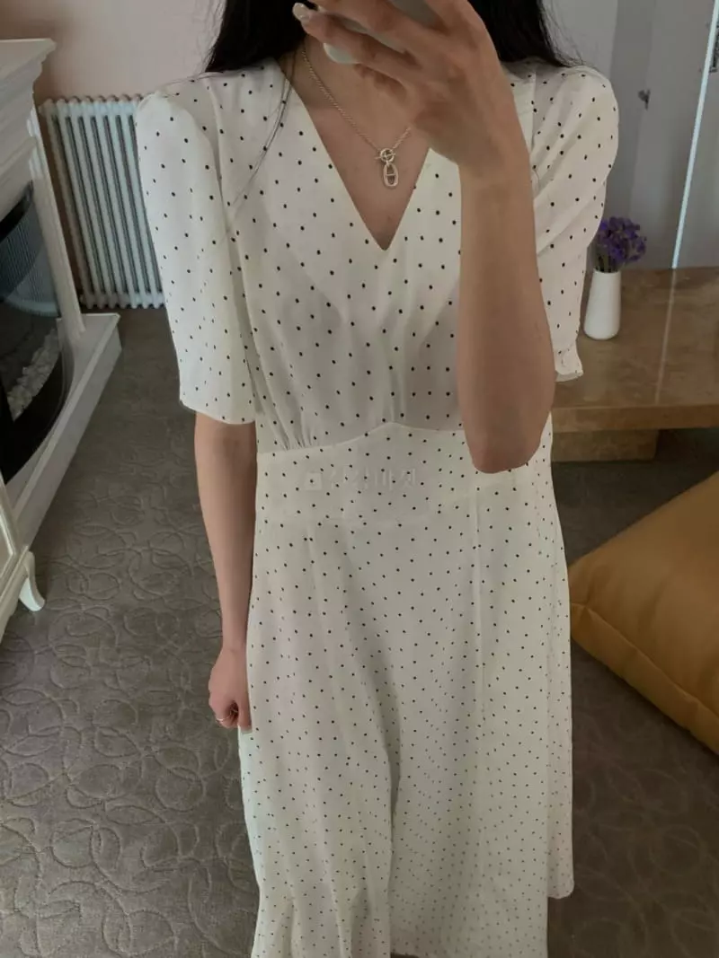 As Thought - Korean Women Fashion - #thatsdarling - Shirring One-piece - 4