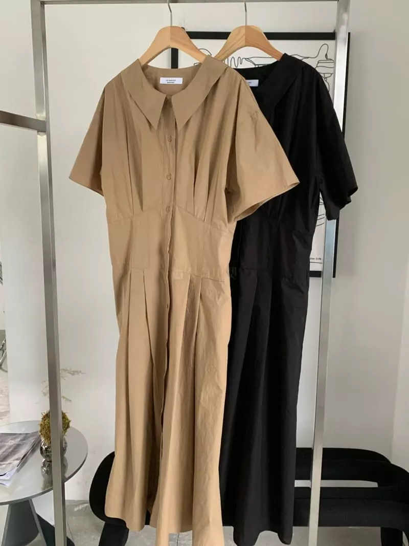 As Thought - Korean Women Fashion - #vintagekidsstyle - Diba Pintuck One-piece - 2