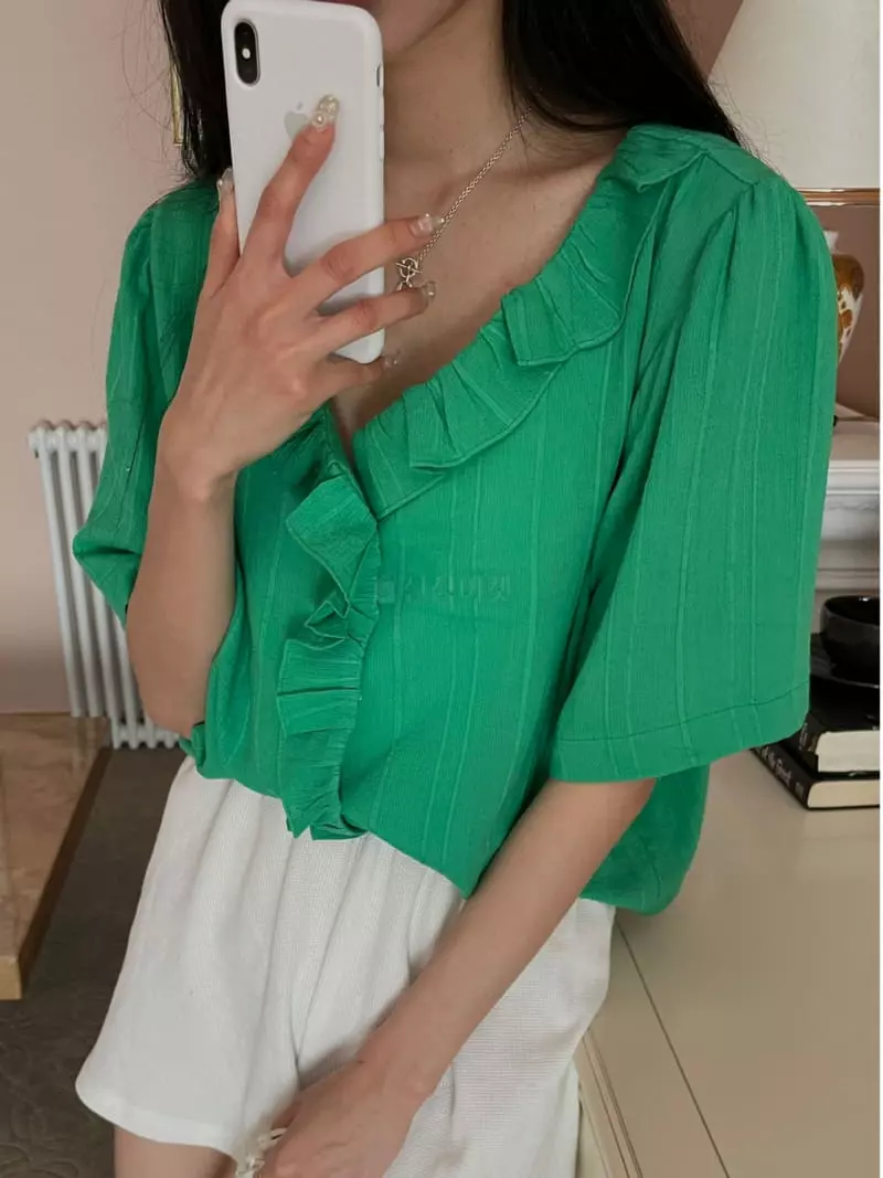 As Thought - Korean Women Fashion - #womensfashion - Hey Frill Blouse - 10