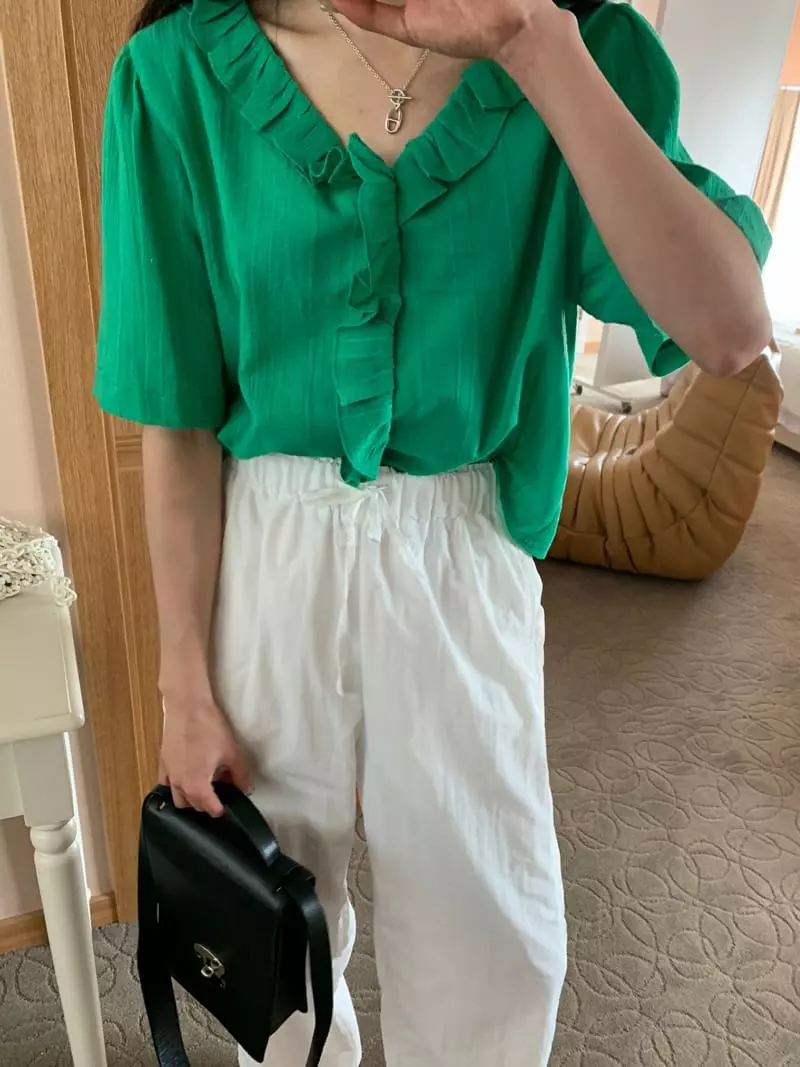As Thought - Korean Women Fashion - #womensfashion - Hey Frill Blouse - 6