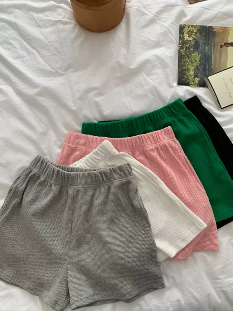 As Thought - Korean Women Fashion - #womensfashion - Happy Waffle Shorts - 5