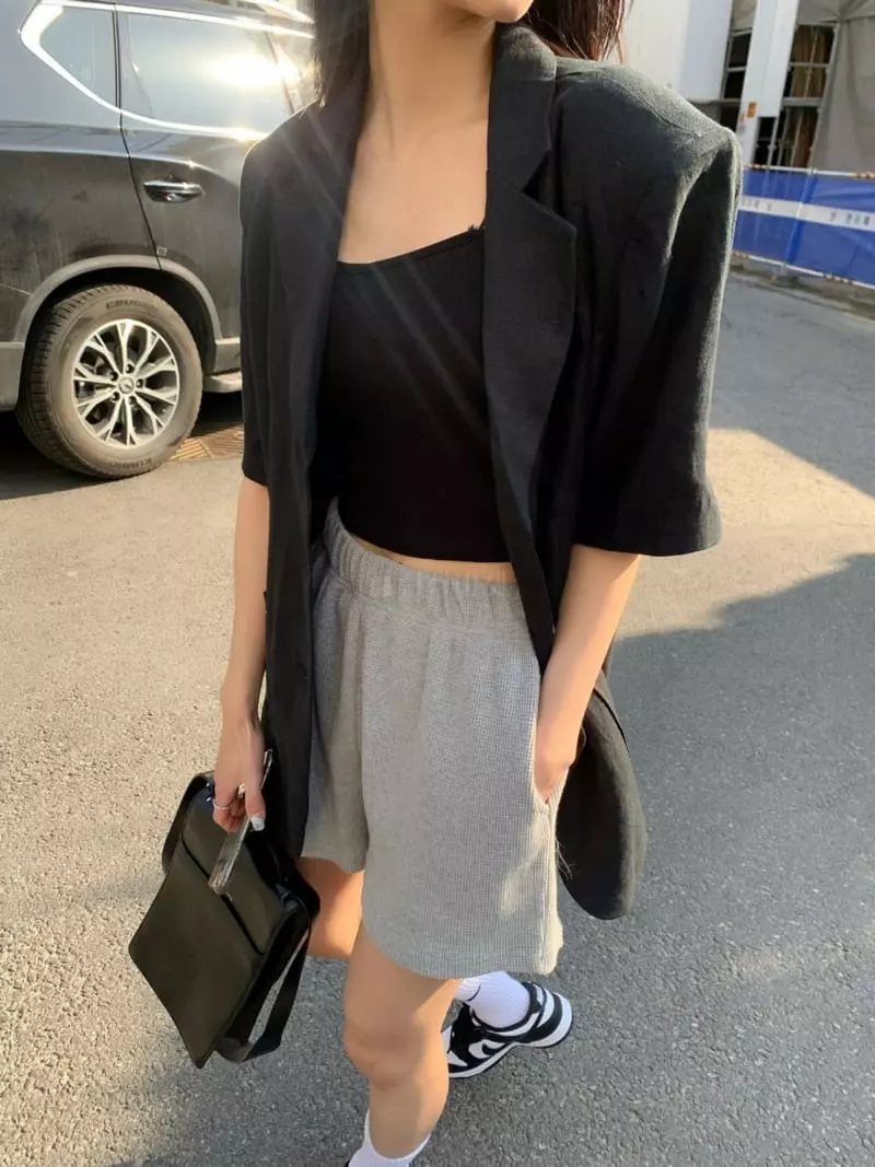 As Thought - Korean Women Fashion - #womensfashion - Happy Waffle Shorts - 7