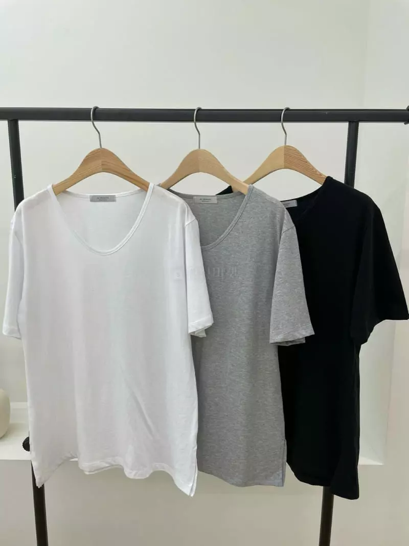 As Thought - Korean Women Fashion - #womensfashion - Pan U Short Tee - 8