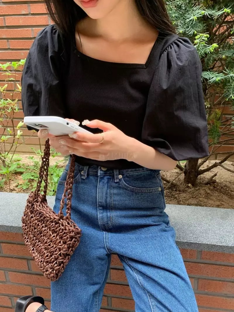 As Thought - Korean Women Fashion - #womensfashion - Tulip Puff Blouse