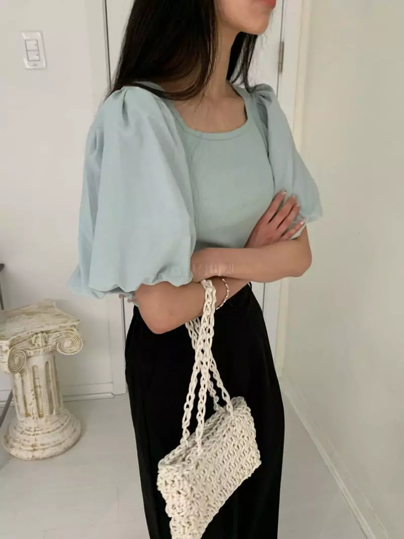As Thought - Korean Women Fashion - #womensfashion - Tulip Puff Blouse - 11