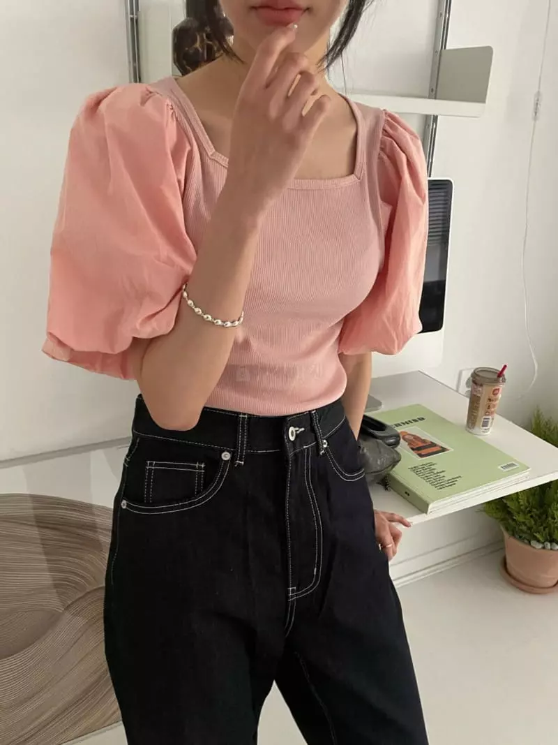 As Thought - Korean Women Fashion - #womensfashion - Tulip Puff Blouse - 7