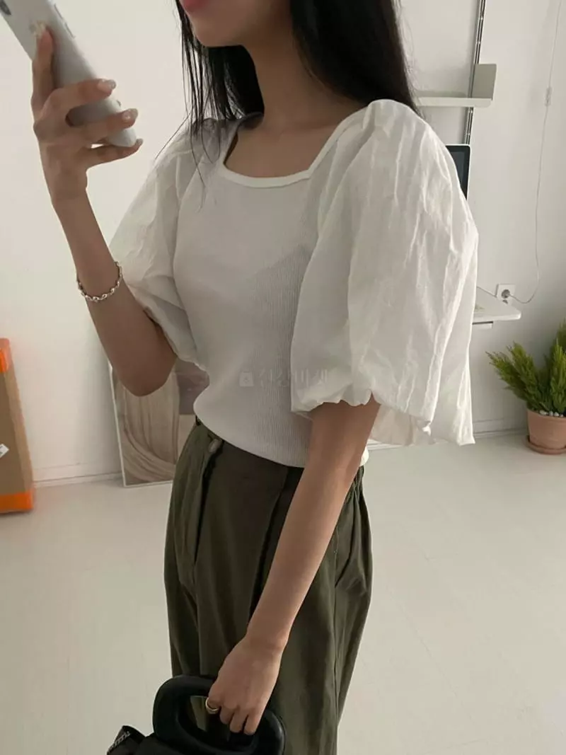 As Thought - Korean Women Fashion - #womensfashion - Puff Tee - 8