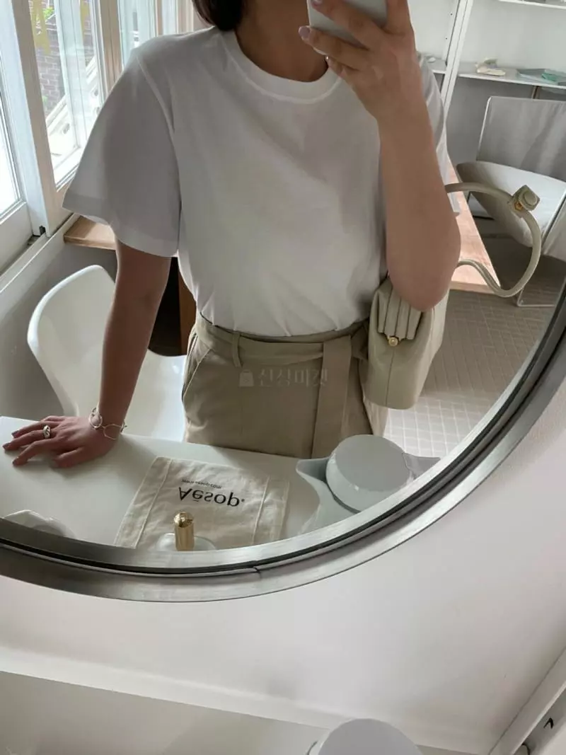 As Thought - Korean Women Fashion - #momslook - Basic Tantan Tee - 4