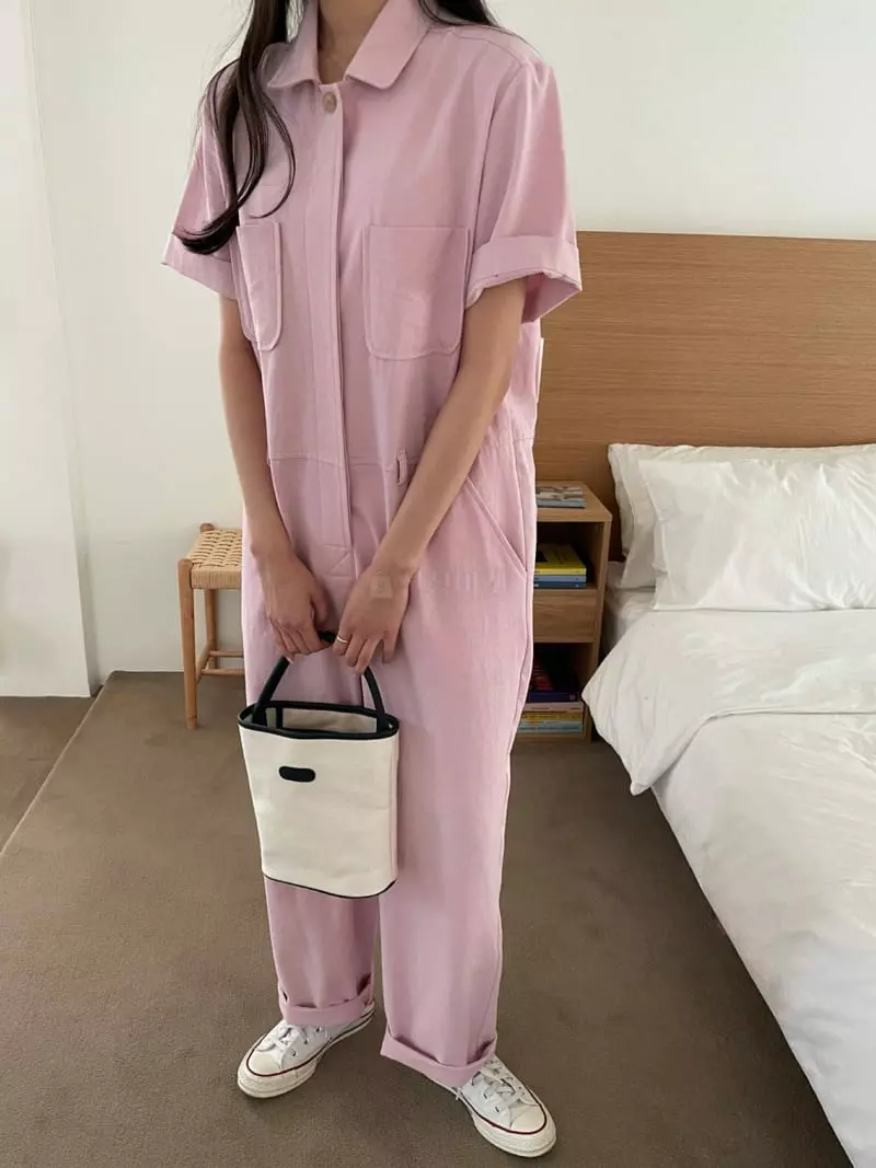 As Thought - Korean Women Fashion - #womensfashion - Berry Jumpsuit