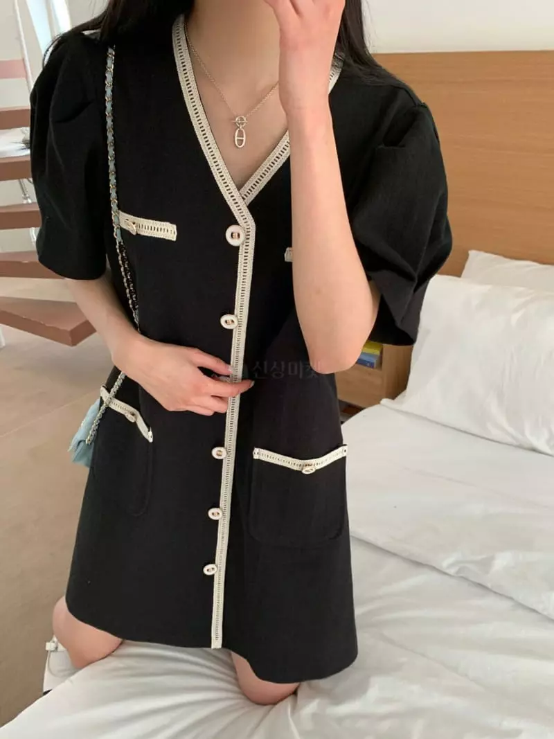 As Thought - Korean Women Fashion - #womensfashion - Tewid One-piece - 3