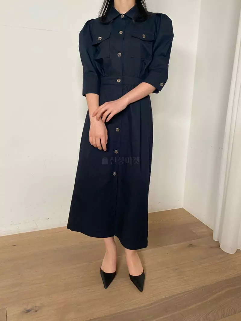 Ave29 - Korean Women Fashion - #momslook - Puff Shirt One-piece - 3