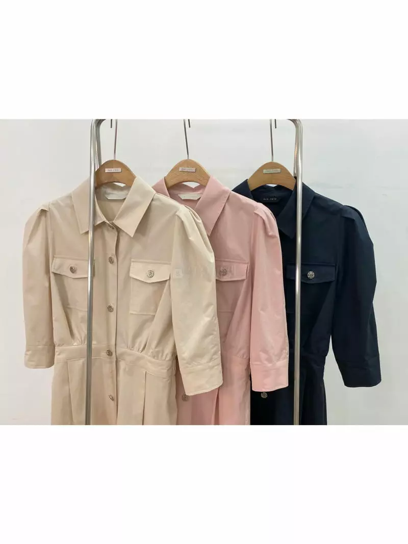 Ave29 - Korean Women Fashion - #momslook - Puff Shirt One-piece - 9