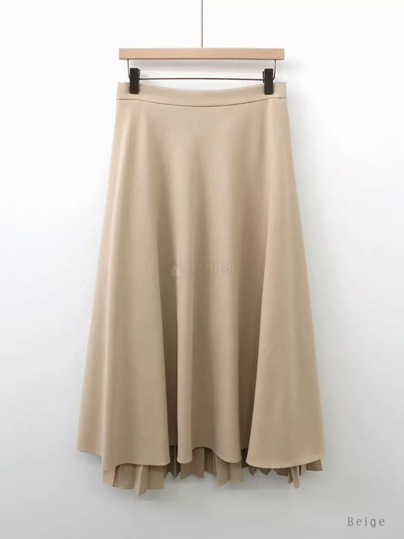 Ave29 - Korean Women Fashion - #momslook - Unbal Wrinkle Skirt - 3