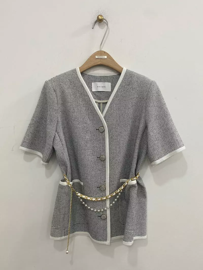 Ave29 - Korean Women Fashion - #momslook - Chain Belt Jacket