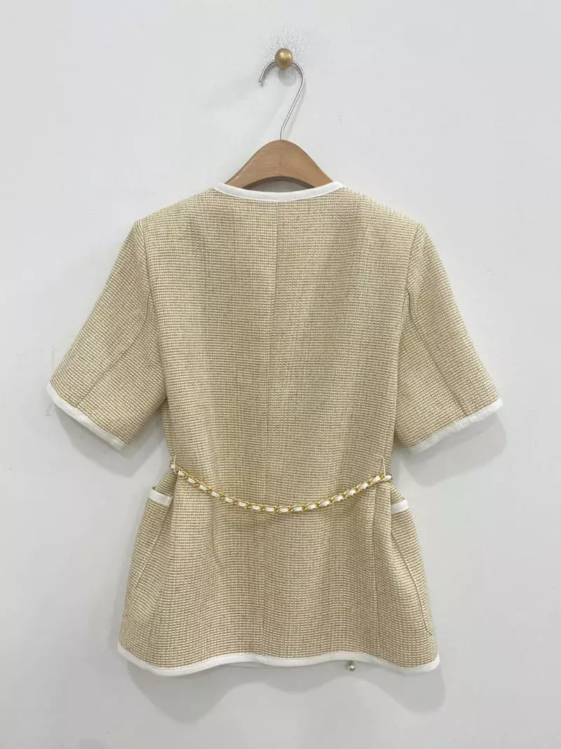 Ave29 - Korean Women Fashion - #momslook - Chain Belt Jacket - 3