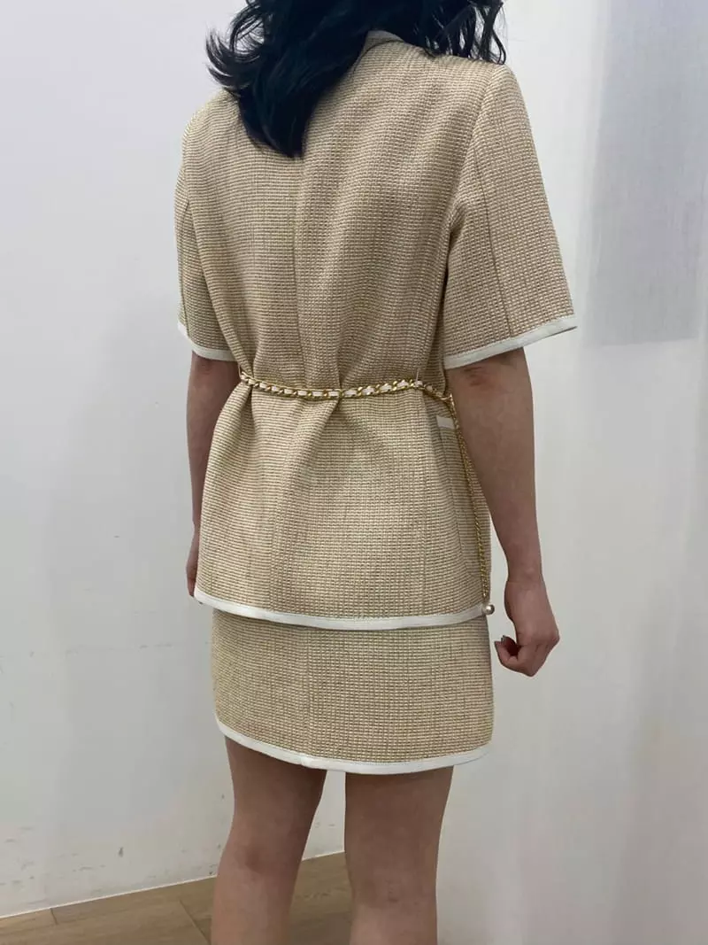 Ave29 - Korean Women Fashion - #momslook - Chain Belt Jacket - 7