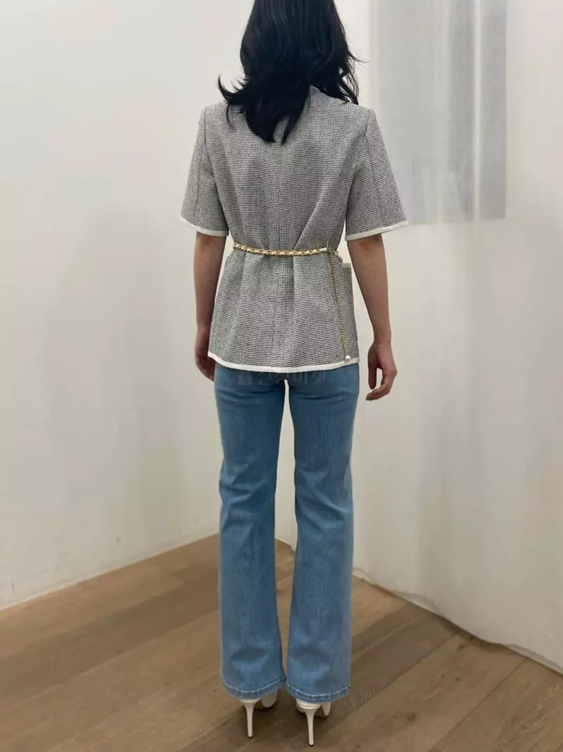 Ave29 - Korean Women Fashion - #momslook - Chain Belt Jacket - 9
