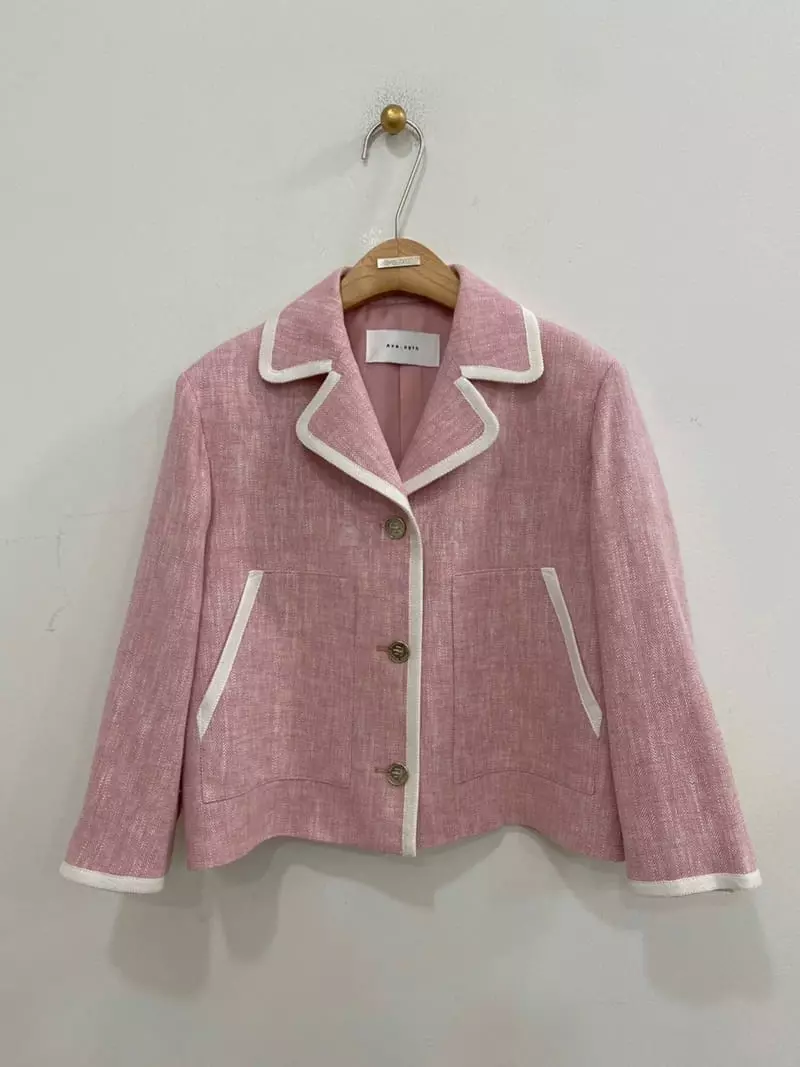 Ave29 - Korean Women Fashion - #momslook - Embroidery Crop Jacket - 5