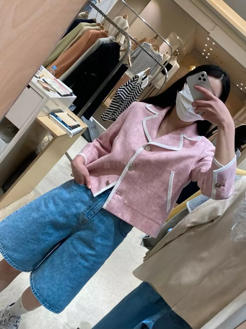 Ave29 - Korean Women Fashion - #momslook - Embroidery Crop Jacket - 9
