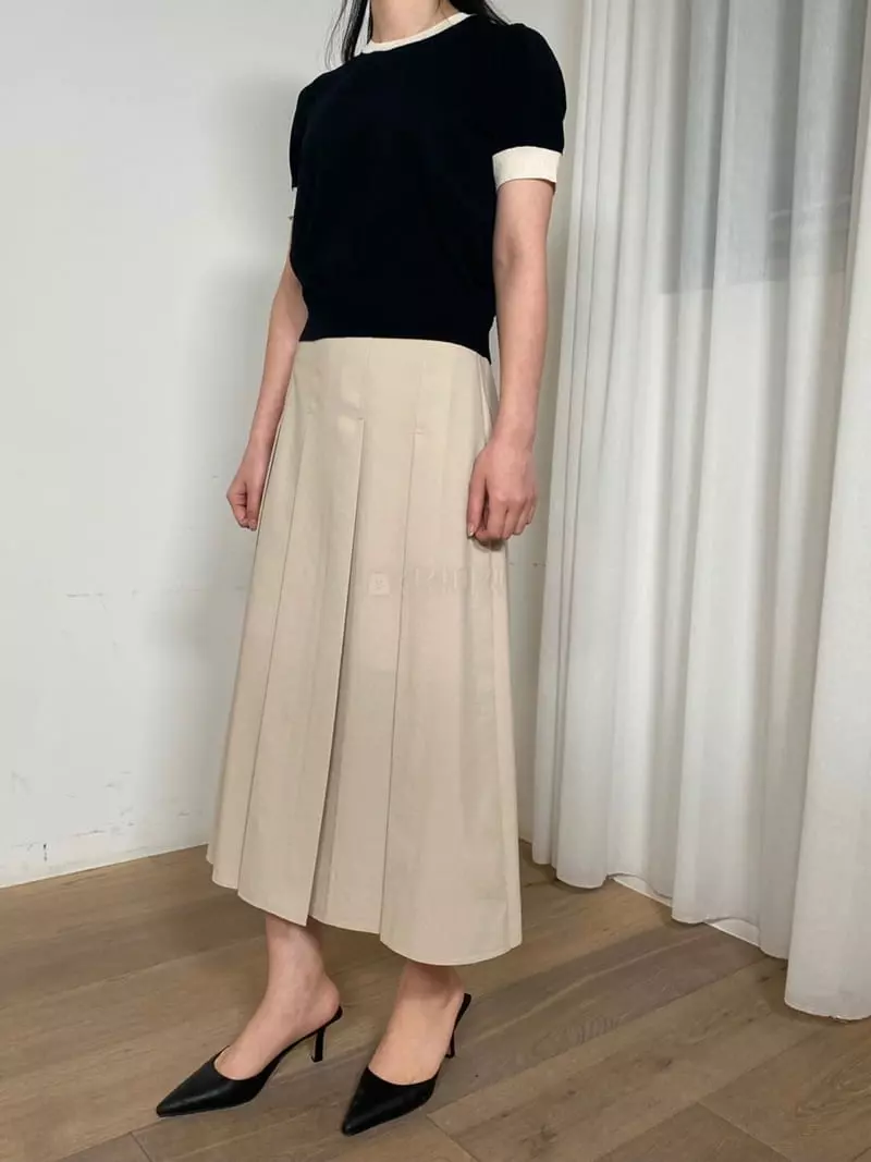Ave29 - Korean Women Fashion - #momslook - Banding pleats Skirt