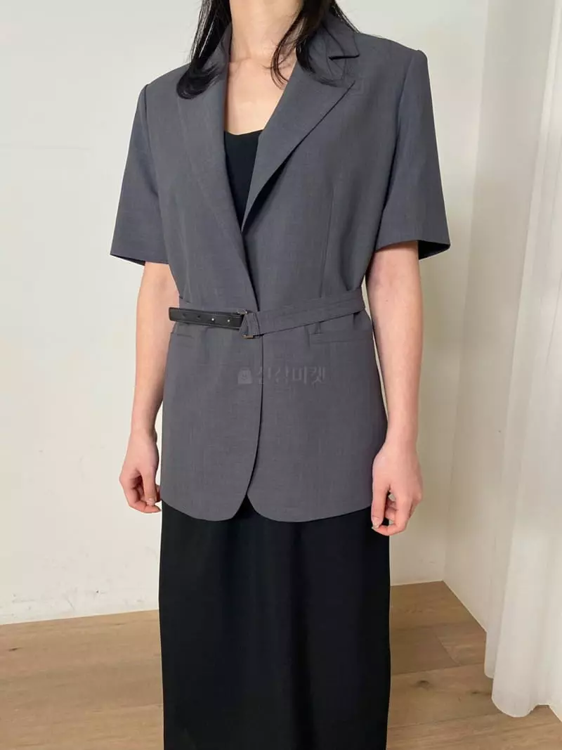 Ave29 - Korean Women Fashion - #momslook - Belted Half Jacket - 10