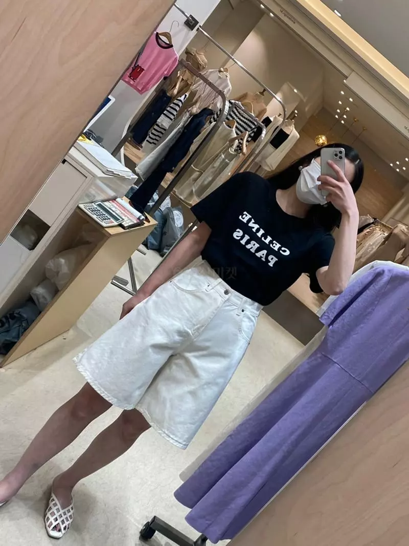 Ave29 - Korean Women Fashion - #momslook - Row White Half Shorts - 5