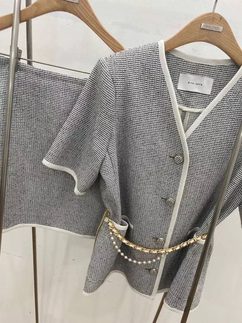 Ave29 - Korean Women Fashion - #momslook - Chain Belt Jacket
