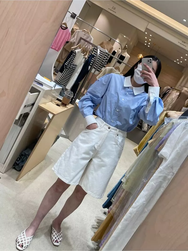 Ave29 - Korean Women Fashion - #momslook - Puff Color Shirt - 2