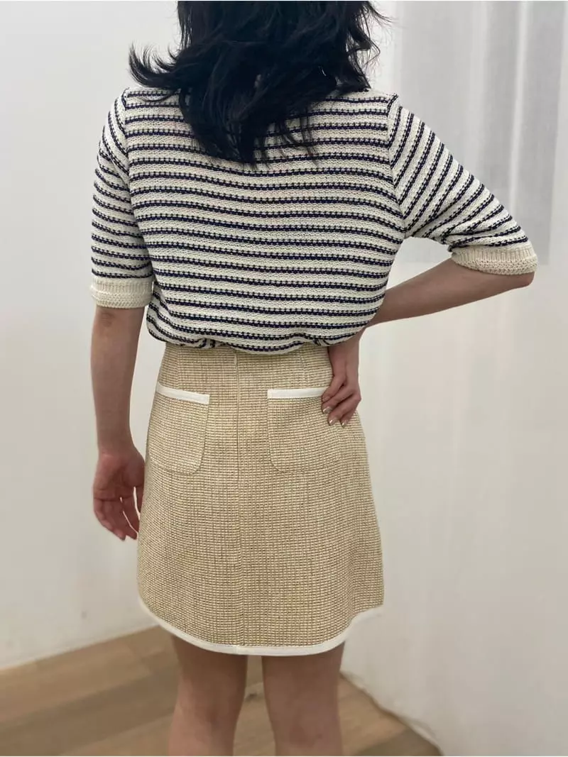 Ave29 - Korean Women Fashion - #momslook - Twid Pocket Skrit - 3