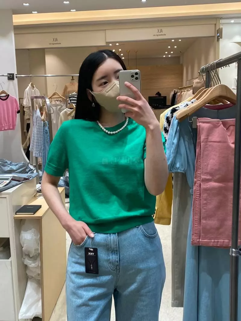 Ave29 - Korean Women Fashion - #pursuepretty - Point Round Knit - 5