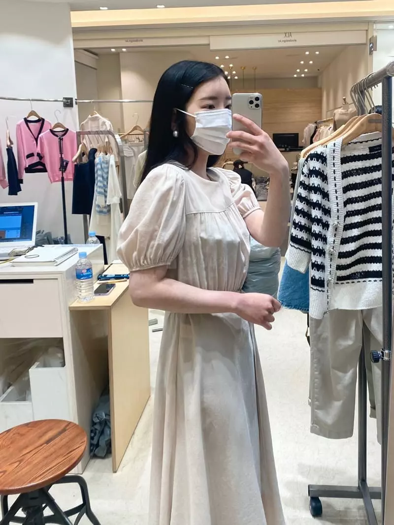 Ave29 - Korean Women Fashion - #romanticstyle - Round Unbal Long One-piece - 5