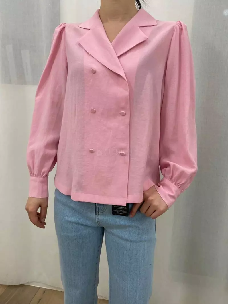 Ave29 - Korean Women Fashion - #romanticstyle - Double Shirring Puff Blouse - 8