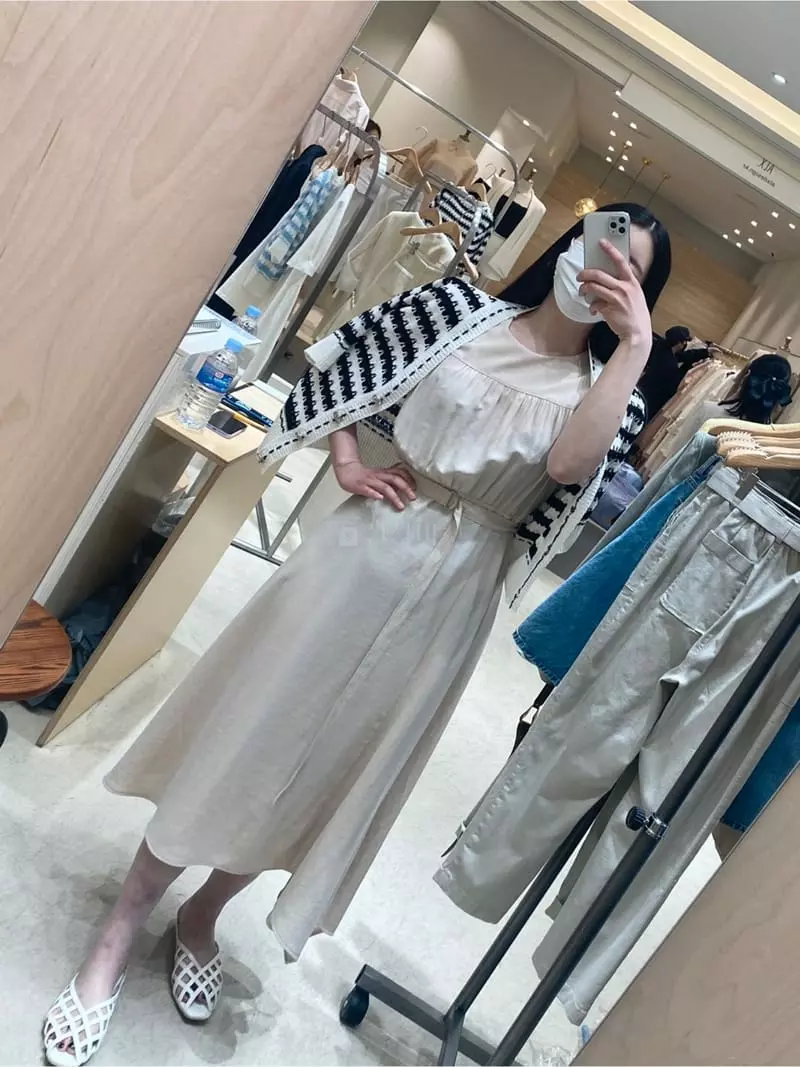 Ave29 - Korean Women Fashion - #thatsdarling - Round Unbal Long One-piece - 7