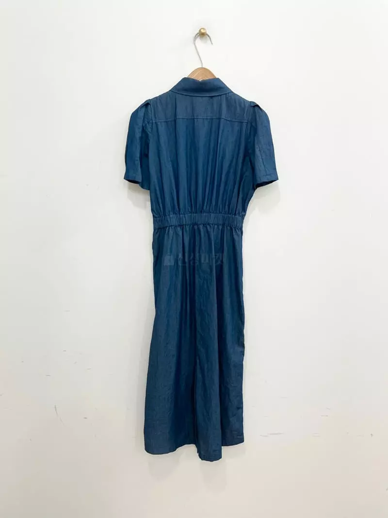 Ave29 - Korean Women Fashion - #womensfashion - Pocket Denim One-piece - 4