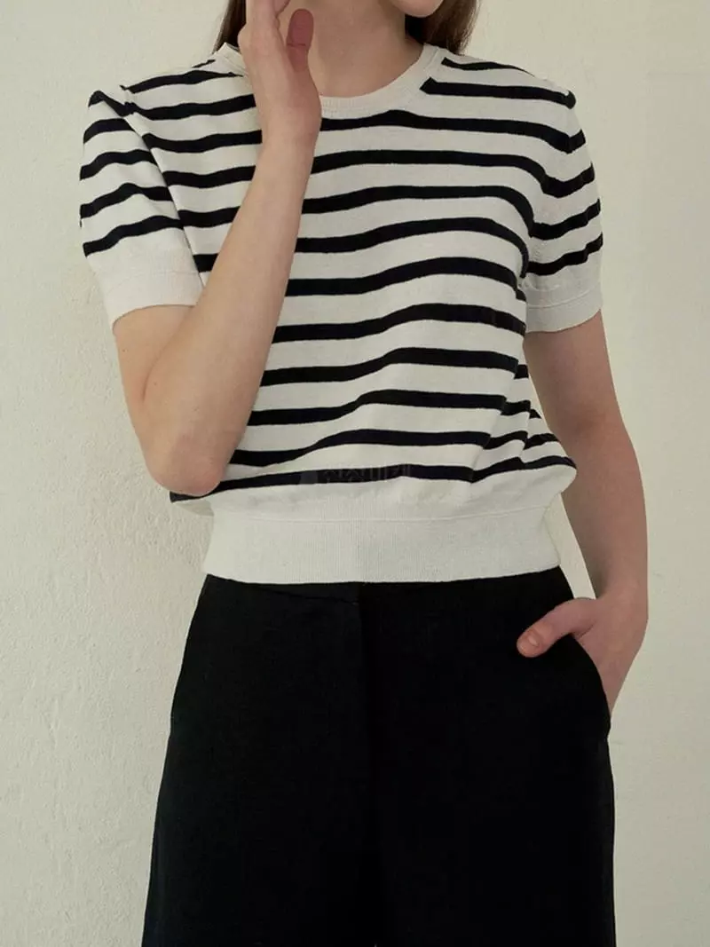 Ave29 - Korean Women Fashion - #vintageinspired - Point Round Knit - 3