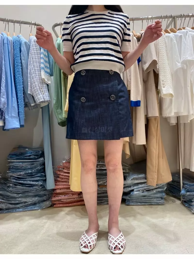 Ave29 - Korean Women Fashion - #vintagekidsstyle - Wrap Half Jeans