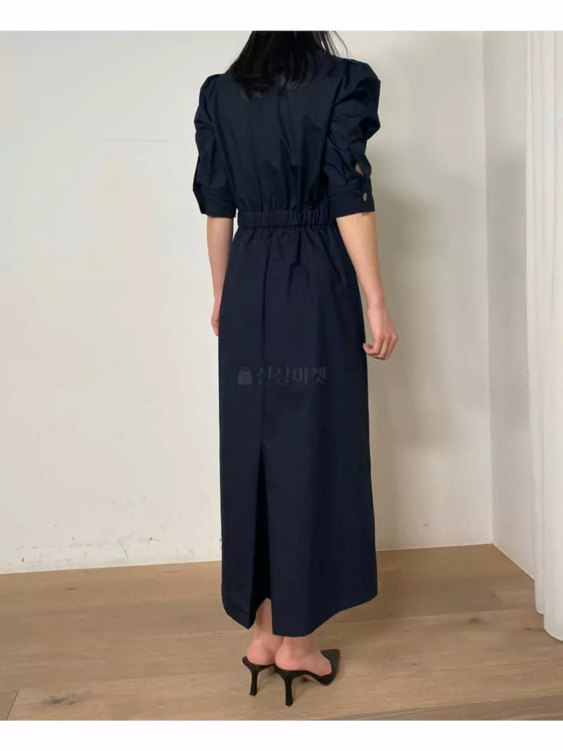 Ave29 - Korean Women Fashion - #momslook - Puff Shirt One-piece - 4