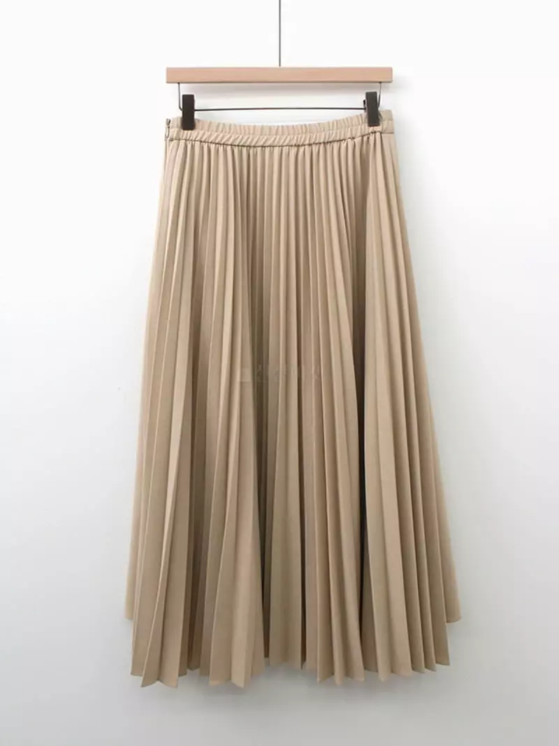 Ave29 - Korean Women Fashion - #momslook - Unbal Wrinkle Skirt - 4