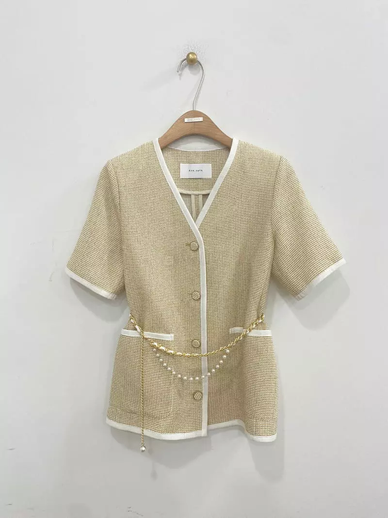 Ave29 - Korean Women Fashion - #womensfashion - Chain Belt Jacket - 2