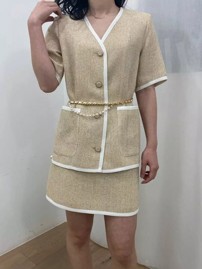 Ave29 - Korean Women Fashion - #womensfashion - Chain Belt Jacket - 6