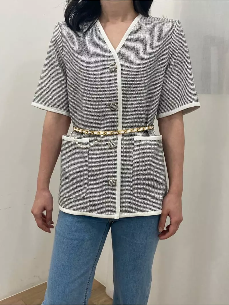 Ave29 - Korean Women Fashion - #womensfashion - Chain Belt Jacket - 8