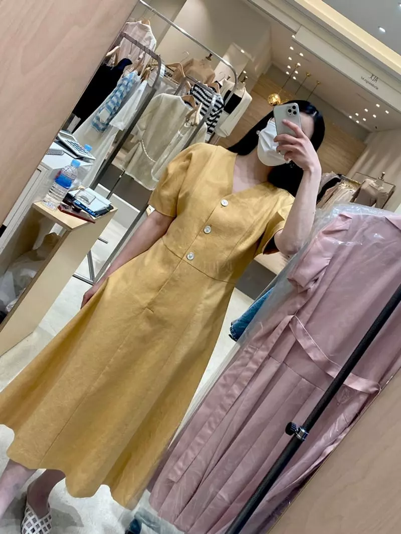 Ave29 - Korean Women Fashion - #womensfashion - V Neck Puff One-piece - 3