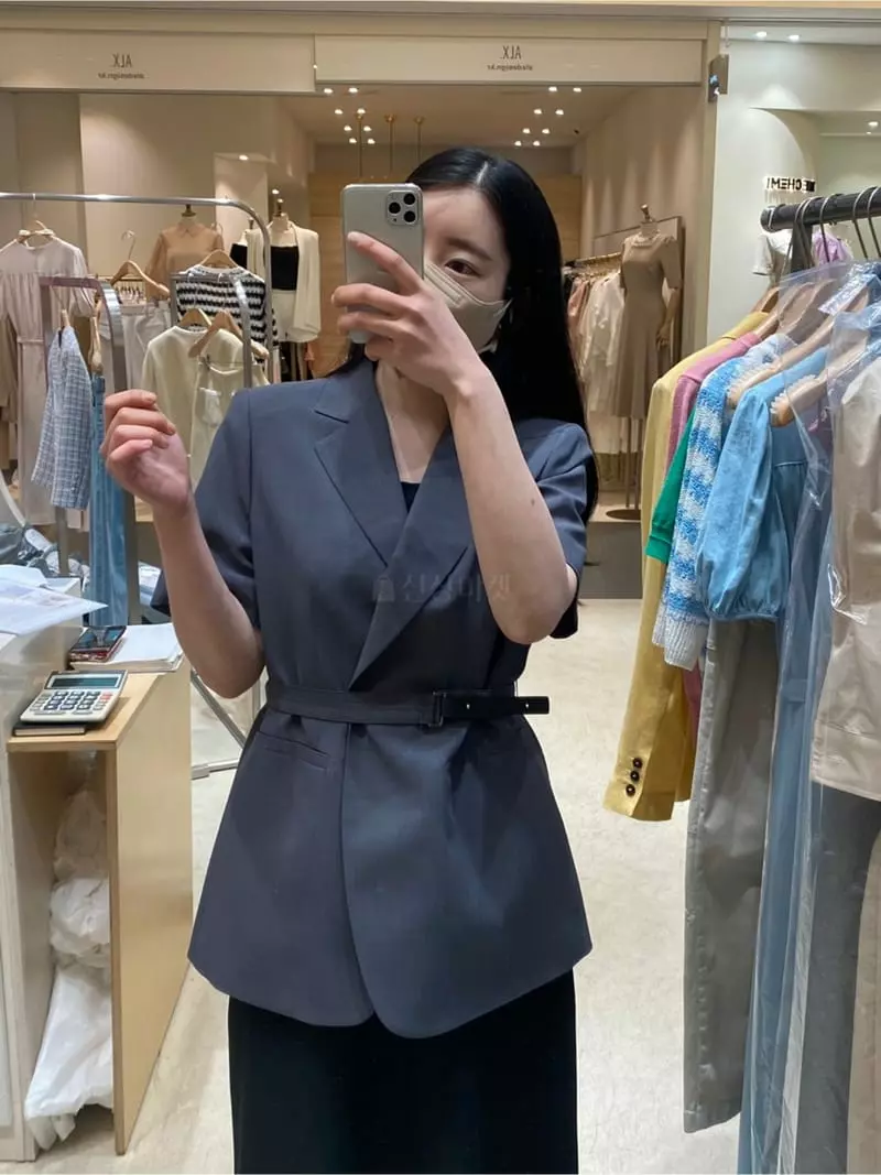 Ave29 - Korean Women Fashion - #womensfashion - Belted Half Jacket - 3