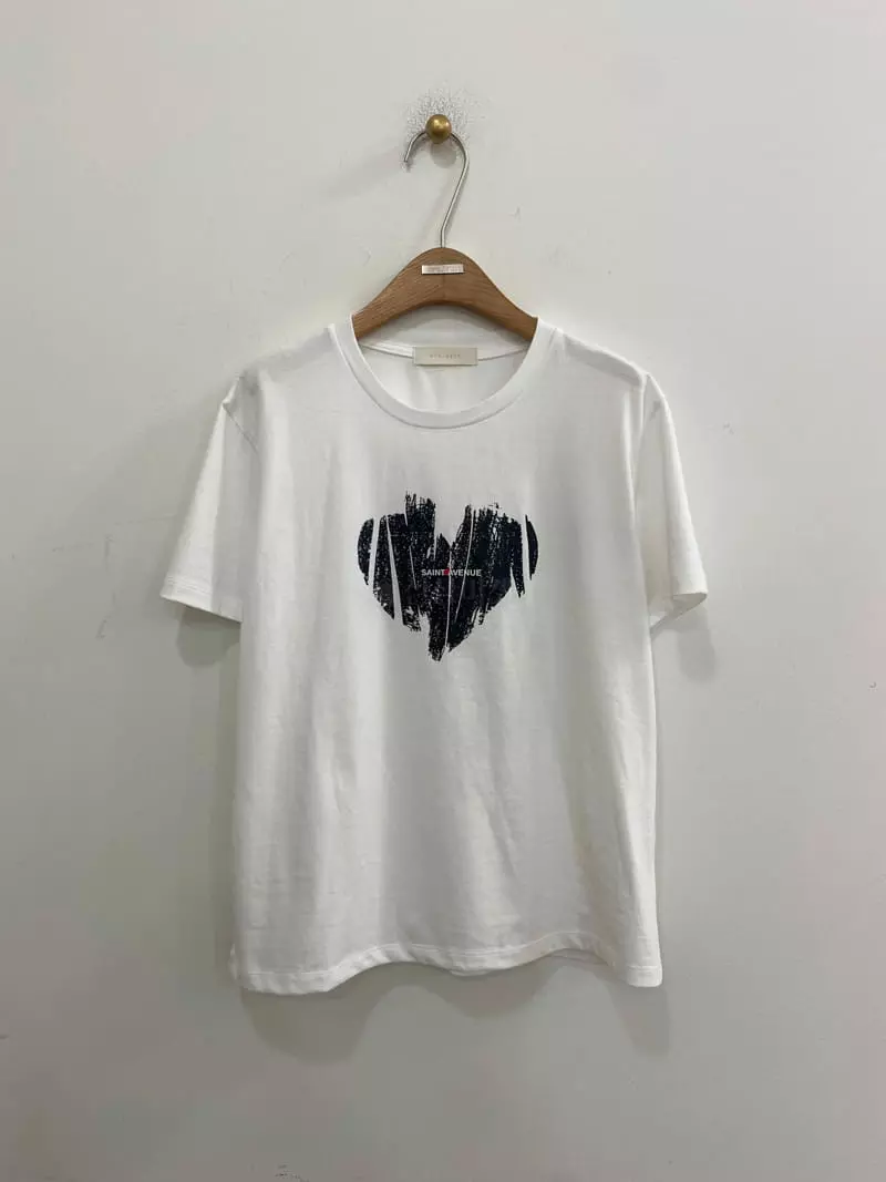 Ave29 - Korean Women Fashion - #womensfashion - Heart Saint Tee - 5