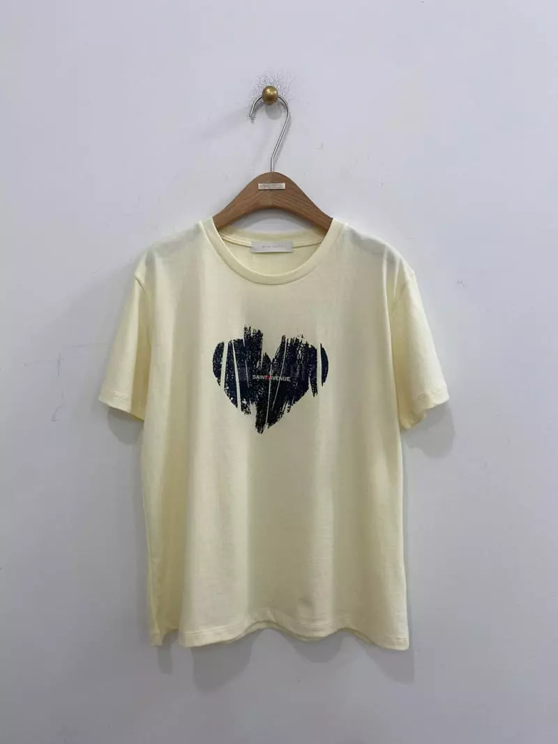 Ave29 - Korean Women Fashion - #womensfashion - Heart Saint Tee - 7