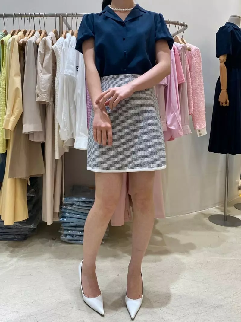 Ave29 - Korean Women Fashion - #momslook - Twid Pocket Skrit - 4