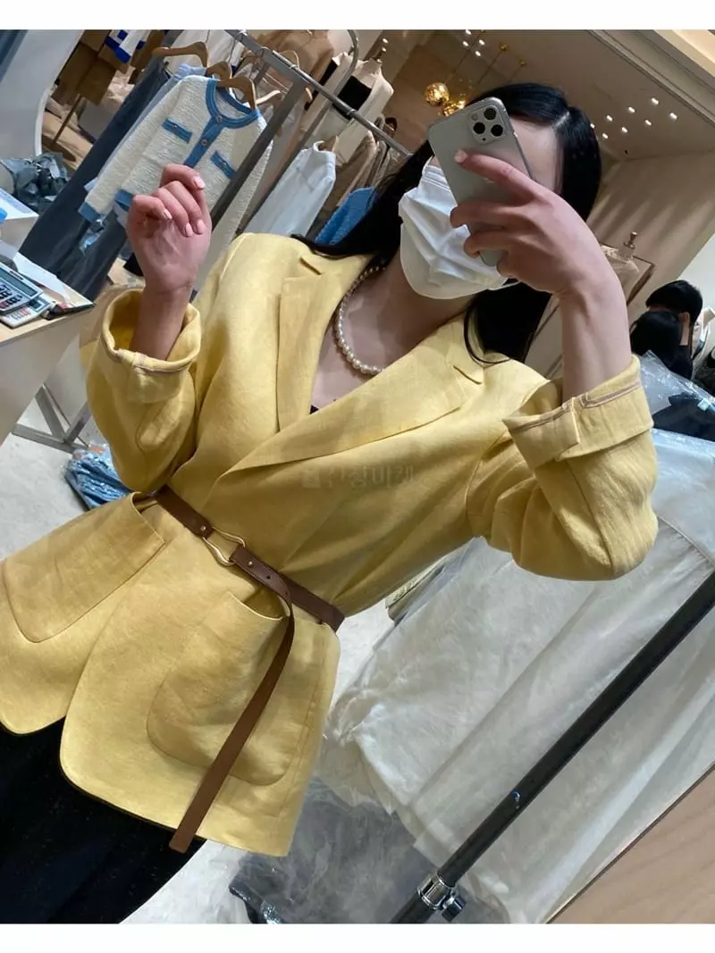 Ave29 - Korean Women Fashion - #womensfashion - Belted Jacket - 8