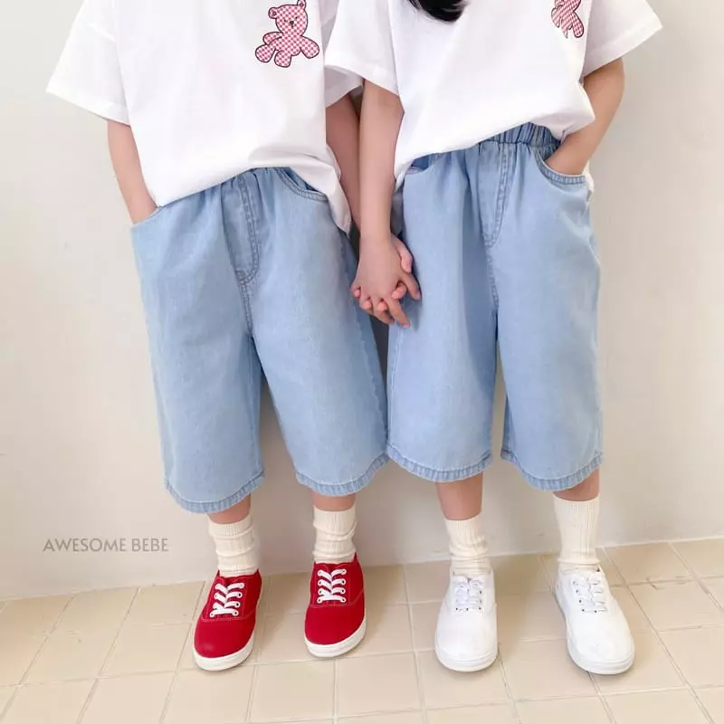 Awesome Bebe - Korean Children Fashion - #kidsstore - Capri Jeans